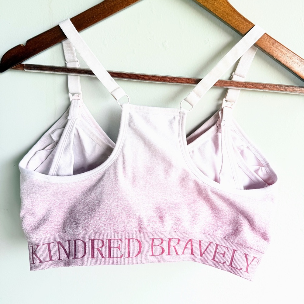 Kindred Bravely Pink Seamless Nursing Sports Bra Medium - Picture 3 of 8